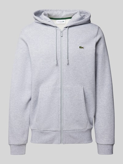 Lacoste Sweatjacke mit Label-Patch Hellgrau 1