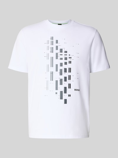 BOSS Green T-shirt o kroju relaxed fit z mieszanki bawełny model ‘TEE’ Biały 2