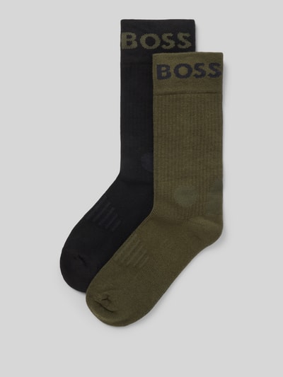 BOSS Skarpety z Mieszanka bawełny w Zestaw 2 szt. Model 'RS SPORT' Oliwkowy 1