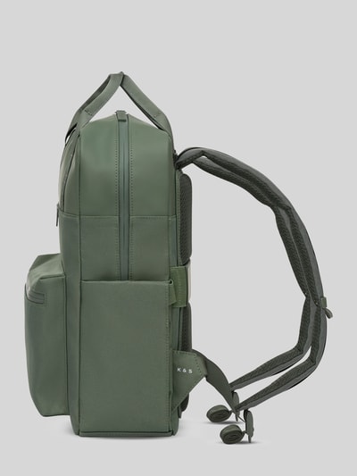 Kapten & Son Rucksack mit Label-Detail Schilf 2