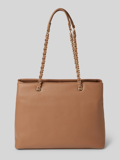 VALENTINO BAGS Torba shopper z aplikacją z logo model ‘ARCADIA’ Camel 4