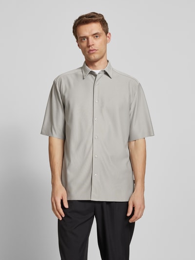 Only & Sons Relaxed Fit Freizeithemd mit 1/2-Arm Modell 'BOYY' Hellgrau 4