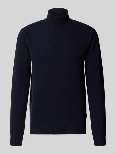 Casual Friday Sweter z dzianiny z golfem Ciemnoniebieski 2