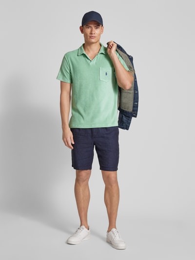 Polo Ralph Lauren Regular Fit Poloshirt mit aufgesetzter Brusttasche Tuerkis 1