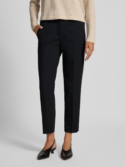 CAMBIO Broek van viscosemix met persplooien, model 'KRYSTAL' Zwart - 4