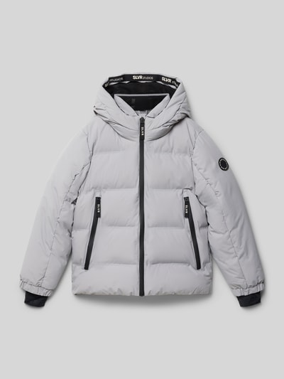 s.Oliver RED LABEL Kurtka pikowana o luźnym kroju z kapturem Średnioszary 1