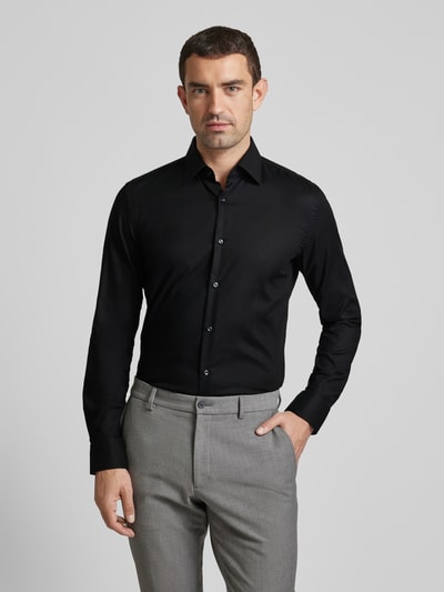 BOSS Slim Fit Business-Hemd mit Kentkragen Black 4