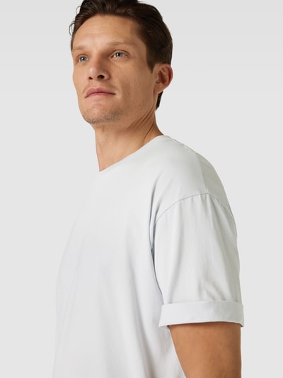Drykorn T-shirt met extra brede schouders, model 'THILO' Hemelsblauw - 3