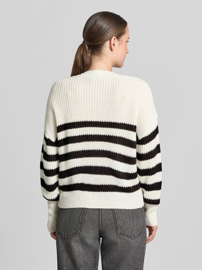 VERO MODA Oversized Strickjacke mit V-Ausschnitt Modell 'LEA' Weiss 5