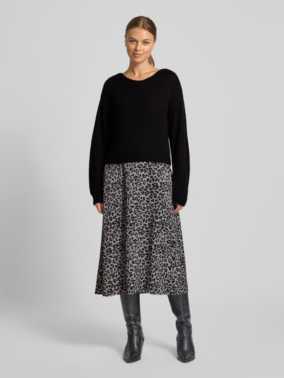 ROBE LÉGÈRE Strickkleid mit Rundhalsausschnitt Black 4