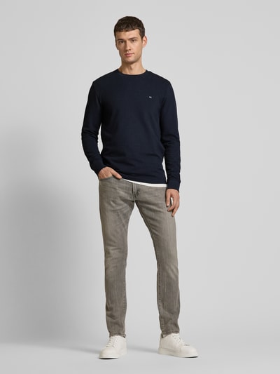 Christian Berg Men Longsleeve mit Label-Stitching Marine 1