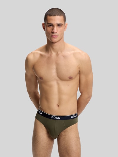 BOSS Figi z mieszanka bawełny w zestaw 3 szt. model 'BRIEF 3P POWER' Ciemnoniebieski 5