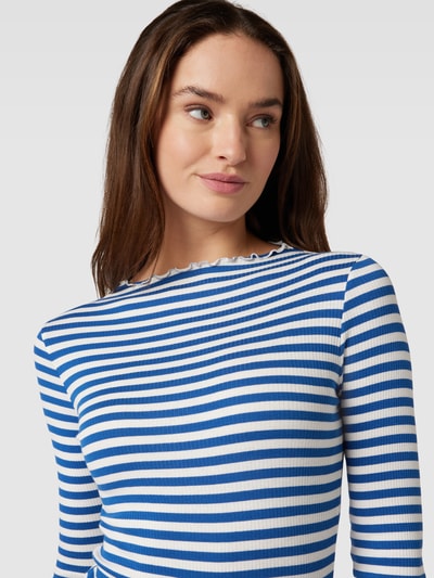 Vila Shirt met lange mouwen en streepmotief, model 'STRIPE' Koningsblauw - 3