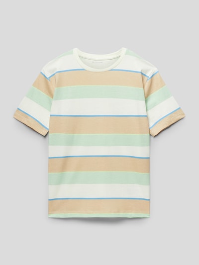 Tom Tailor T-Shirt mit Streifenmuster Apricot 1