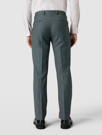 JOOP! Collection Slim fit pantalon van scheerwol met persplooien, model 'Blayr' Groen - 5