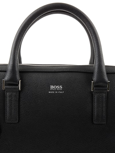 BOSS Laptoptasche aus Leder Modell 'Signature'  Black 3