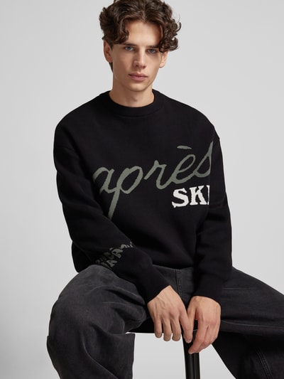 On Vacation Sweatshirt mit Statement-Print Modell 'Après Ski' Marine 3