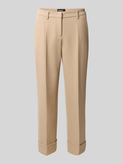 Produktfoto, beige Regular Fit Schmale Hose mit Viskose-Baumwoll-Anteil Modell 'KRYSTAL' von CAMBIO, glatte Struktur, Damen Schmale Hose von CAMBIO