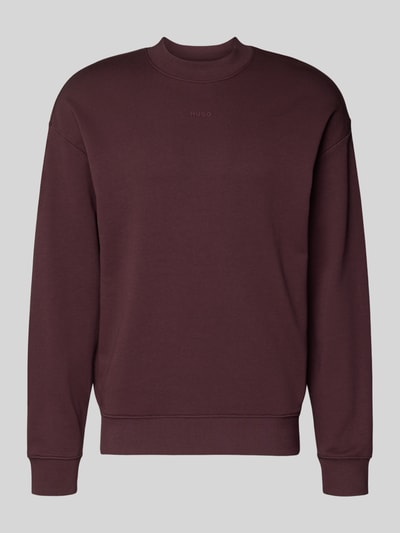 Produktfoto, Regular Fit Sweatshirt aus reiner Baumwolle Modell 'DAPOCREW' von HUGO, Optik: Unifarben, Label-Print, Rundhals, Langarm, Sweat, reine Baumwolle