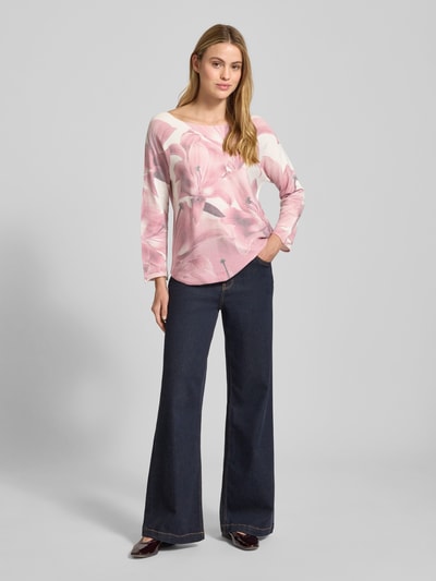 ZABAIONE Langarmshirt aus Viskose-Mix mit Rundhalsausschnitt Altrosa 1