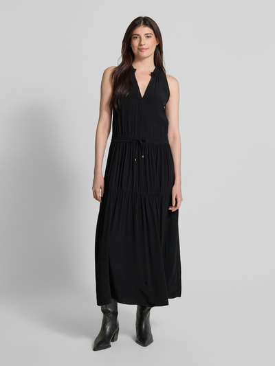 MOS MOSH Maxikleid mit Tunikakragen Modell 'Sabri' Black 4