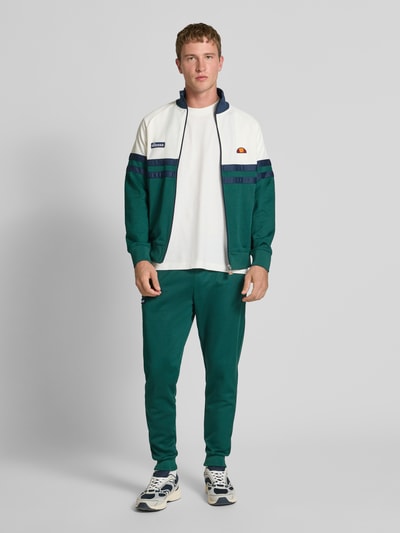 Ellesse Sweatjack met labelpatch, model 'RIMINI'' Flessengroen - 1