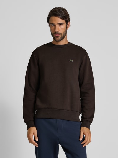 Lacoste Regular Fit Sweatshirt aus Baumwoll-Mix Dunkelbraun 4