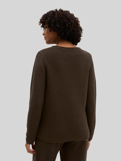 Marc O'Polo Regular Fit Pullover aus reiner Baumwolle Dunkelbraun 5
