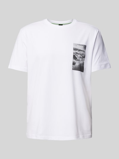 BOSS Green T-Shirt mit Motiv-Print Weiss 2