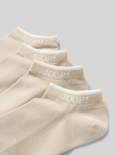 JOOP! Collection Sneakersokken met labeldetail in een set van 4 paar Beige - 2