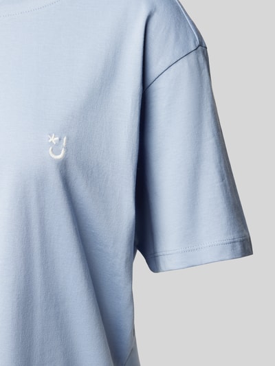 Jake*s Casual Pyjama-Oberteil mit Logo-Stitching Bleu 2