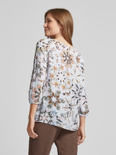 Marc Cain Slim fit blouse met 3/4-mouwen Lichtblauw - 5