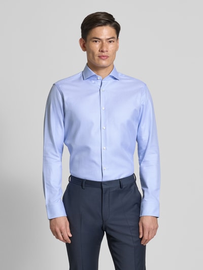 BOSS Koszula biznesowa o kroju regular fit z czystej bawełny Błękitny 4
