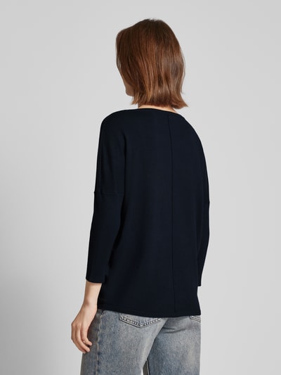 FREE/QUENT Gebreide pullover in effen design, model 'JONE' Marineblauw - 5