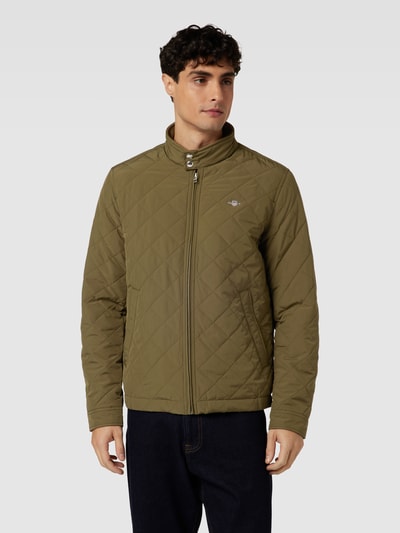 Gant Steppjacke mit Label-Stitching Modell 'WINDCHEATER' Oliv 4