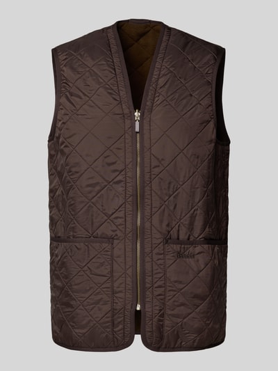 Barbour Regular fit bodywarmer met warme fleece aan de binnenkant Donkerbruin - 2