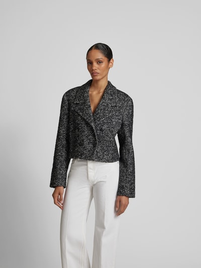 Anine Bing Cropped Blazer mit Reverskragen Dunkelgrau 4