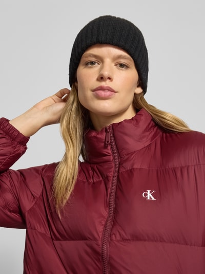 Calvin Klein Jeans Regular fit gewatteerd jack met logoprint, model 'Midweight' Bordeaux - 3