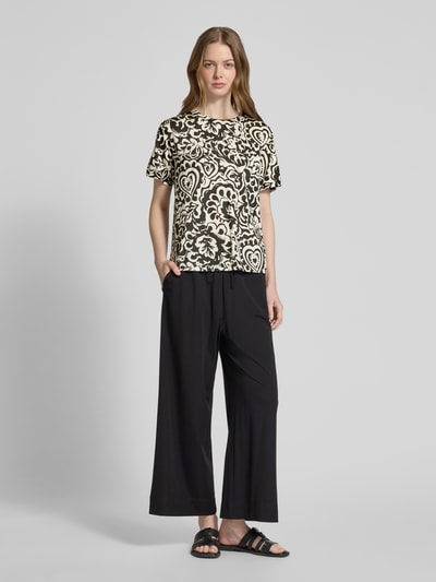 Weekend Max Mara T-shirt z okrągłym dekoltem model ‘CADINE’ Czarny 1