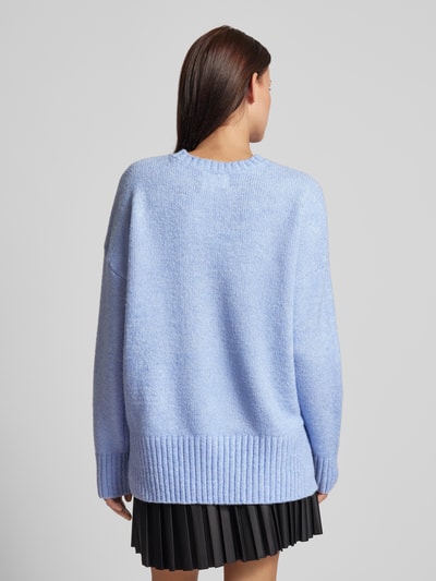 Pieces Pullover met lange mouwen en zijsplitten, model 'NANCY' Lichtblauw - 5