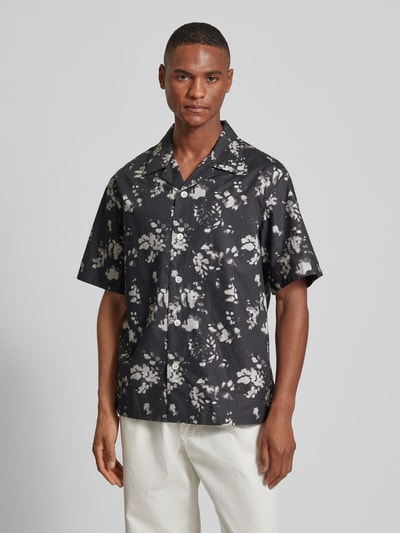 ANNARR Regular fit vrijetijdsoverhemd met all-over print, model 'FRED' Zwart - 4