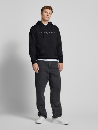 Tommy Jeans Hoodie mit Label-Stitching Black 1