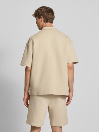 Pegador Relaxed fit vrijetijdsoverhemd met structuurmotief, model 'Tate' Beige - 5