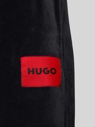 HUGO Relaxed fit pyjamabroek van katoenmix, model 'VELVET' Zwart - 2