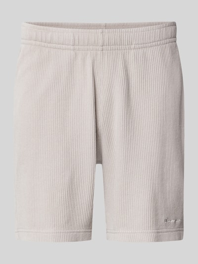 Produktfoto, Shorts mit Strukturmuster und elastischem Bund von CHAMPION, bawełniana mieszanka, krój regular fit, fakturowany wzór, haft z logo, elastyczny pas, szerokość w rozmiarze M: 40 cm, długość wewnętrzna nogawki w rozmiarze M: 19 cm