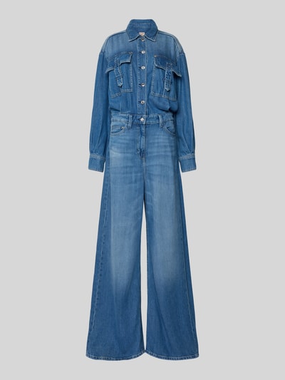 Guess Jumpsuit in Denim-Optik mit Brusttaschen Jeansblau 2