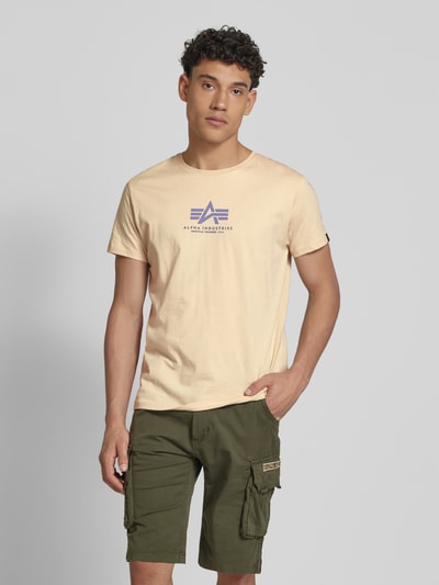 Alpha Industries T-Shirt mit Label-Print Offwhite 4