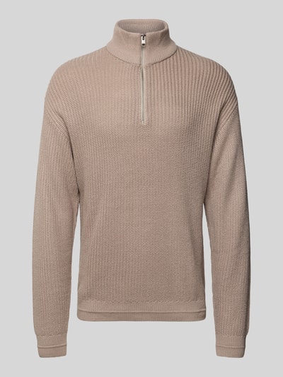 Jack & Jones Strickpullover mit Reißverschluss Modell 'KAITO' Offwhite 2