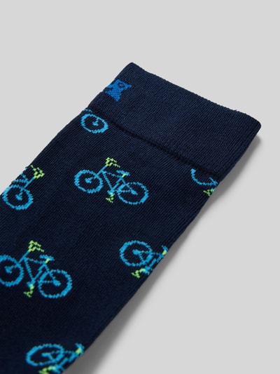 Happy Socks Sokken met labelprint Marineblauw - 2