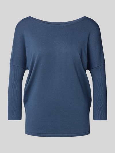 FREE/QUENT Gebreide pullover met ronde hals, model 'JONE' Blauw gemêleerd - 2